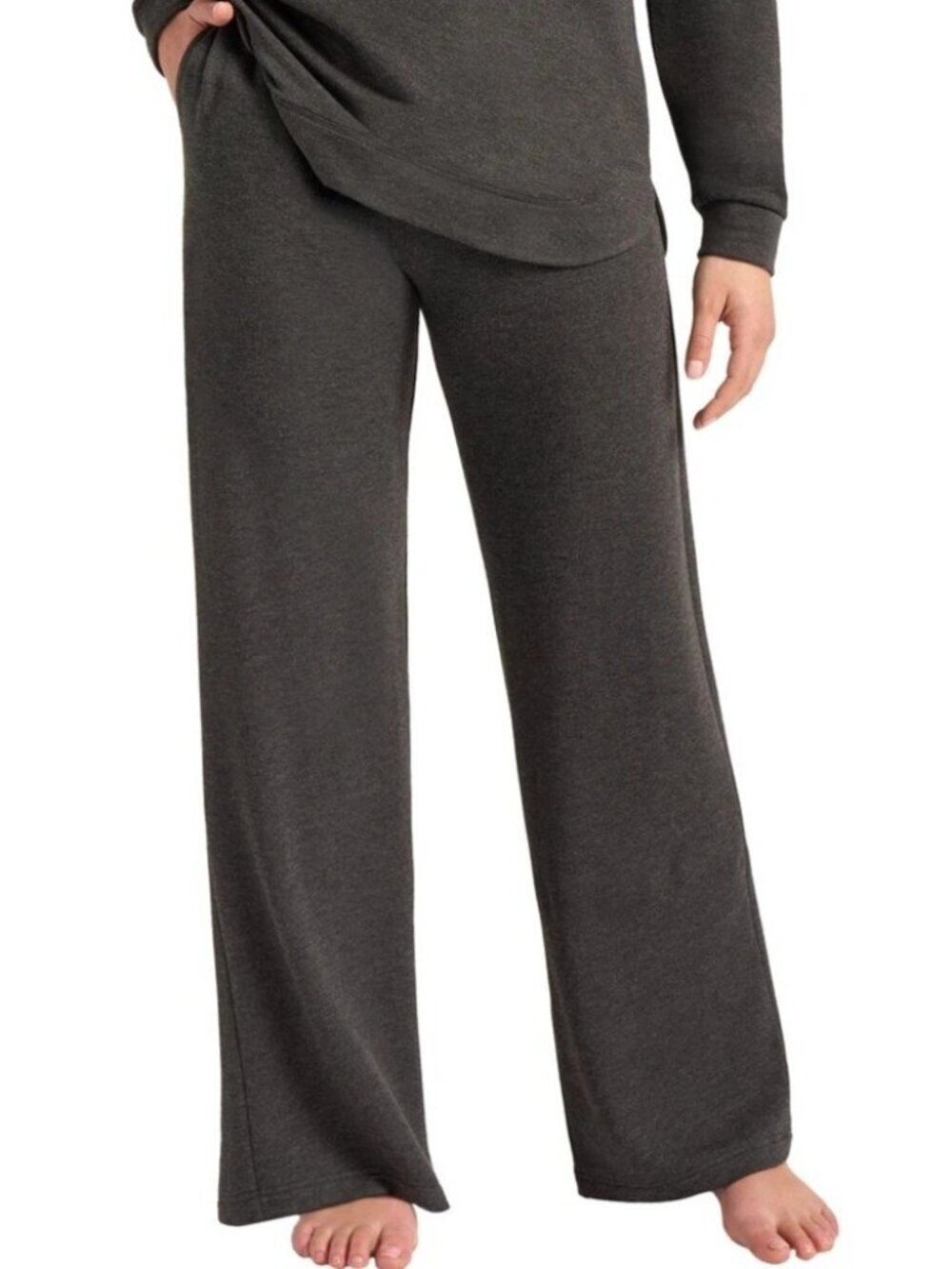 NWOT Max & Mia Women's XL Gray Wide-Leg Pants Modal Blend Lounge Wear